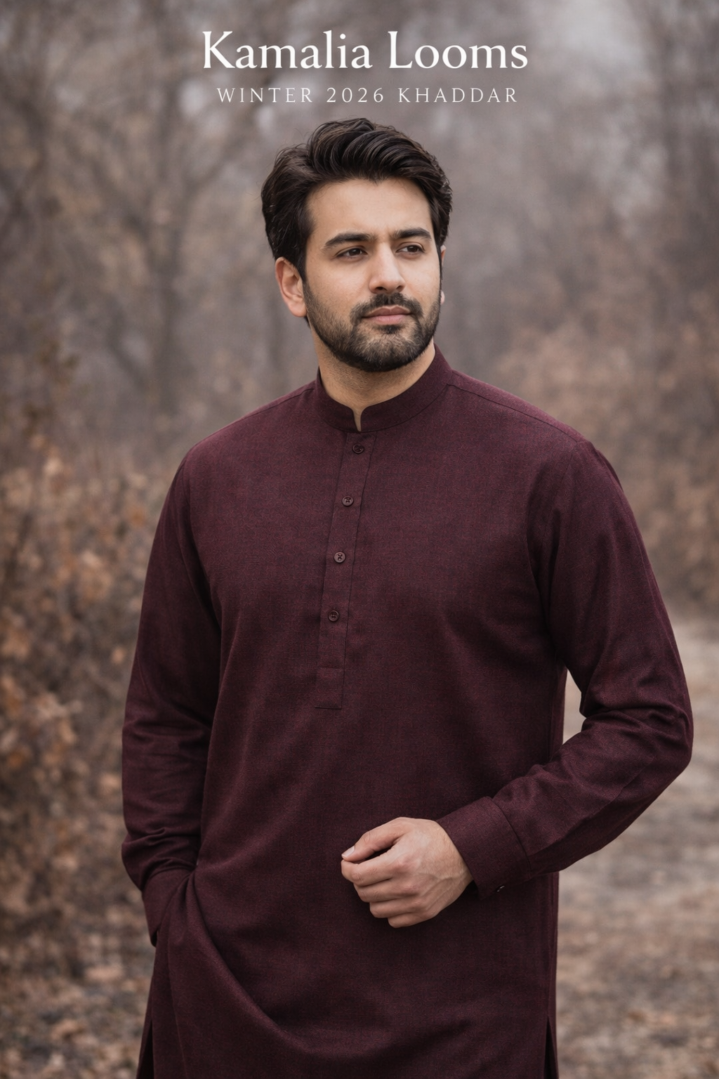 Kamalia Loom's Purple Premium Khaddar | Winter Collection (Code 050)