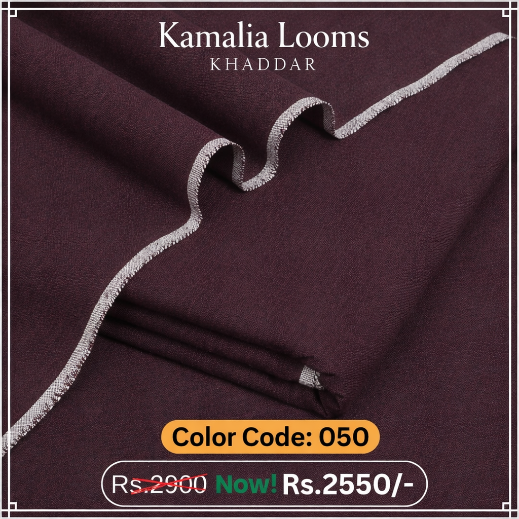 Kamalia Loom's Purple Premium Khaddar | Winter Collection (Code 050)