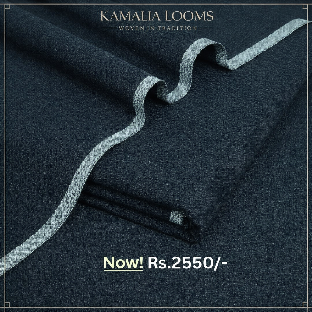 Kamalia Loom's Deep Charcoal Premium Khaddar | Winter Collection (Code 045)